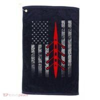 Rowing Flag Hoodie - Rowing Boat Flag Hooded Golf Towel thumb 0