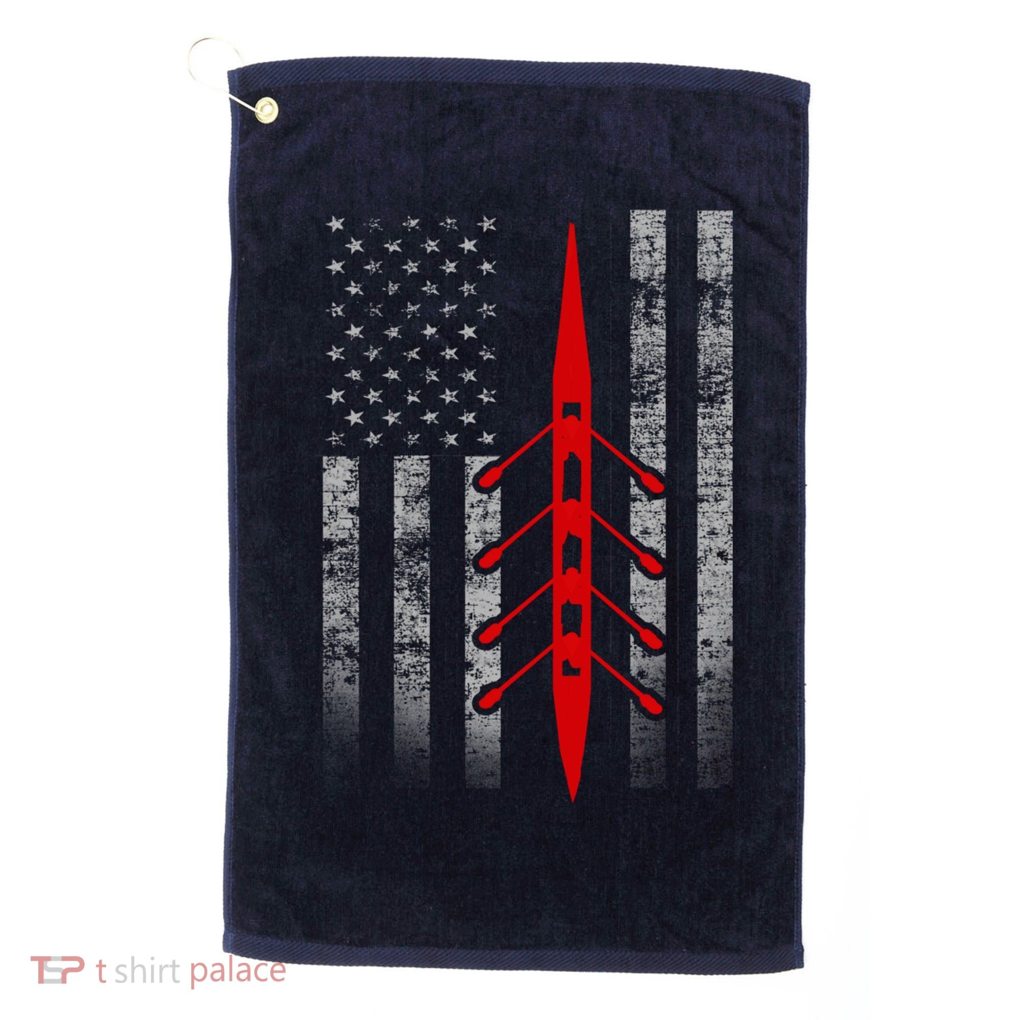Rowing Flag Hoodie - Rowing Boat Flag Hooded Golf Towel