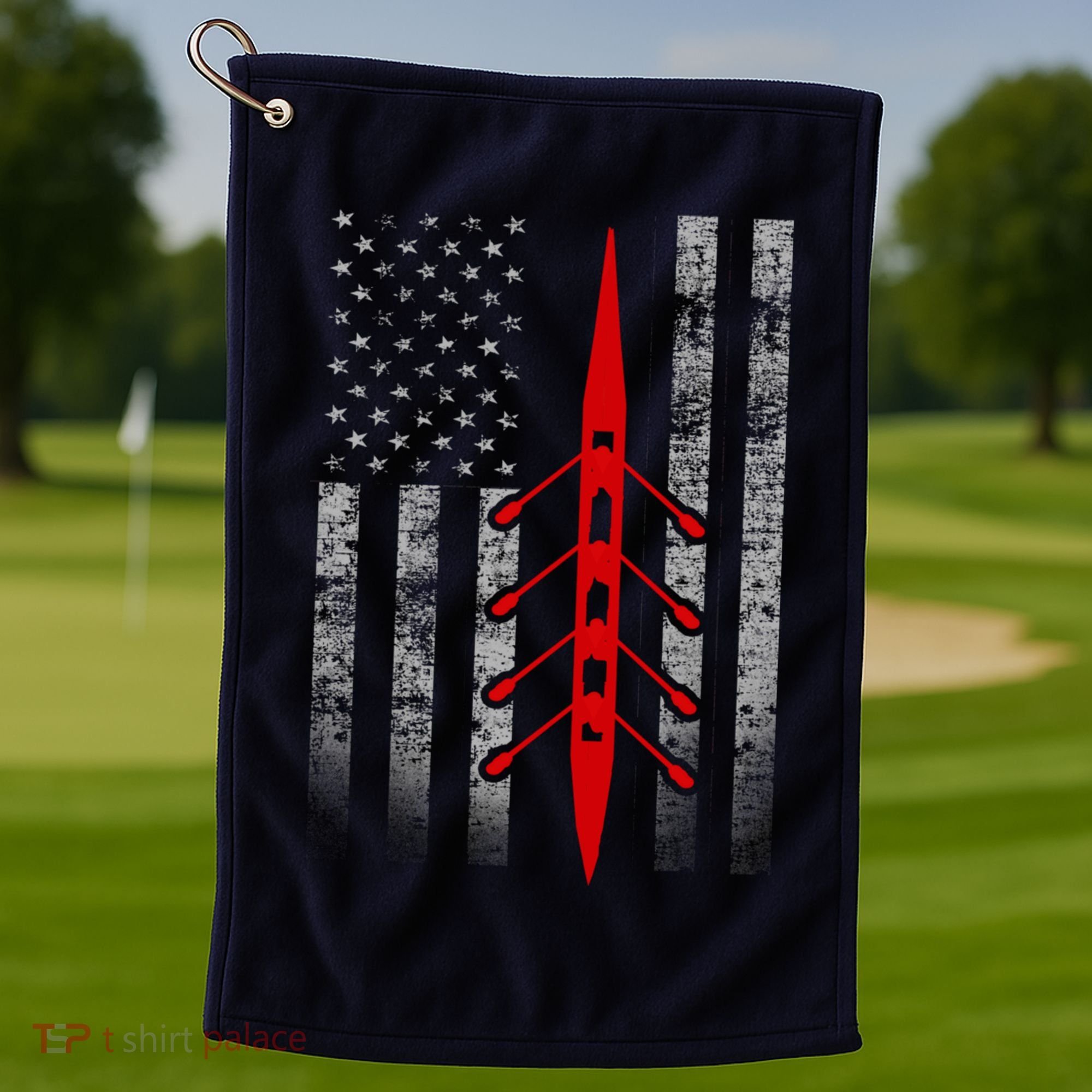 Rowing Flag Hoodie - Rowing Boat Flag Hooded Golf Towel