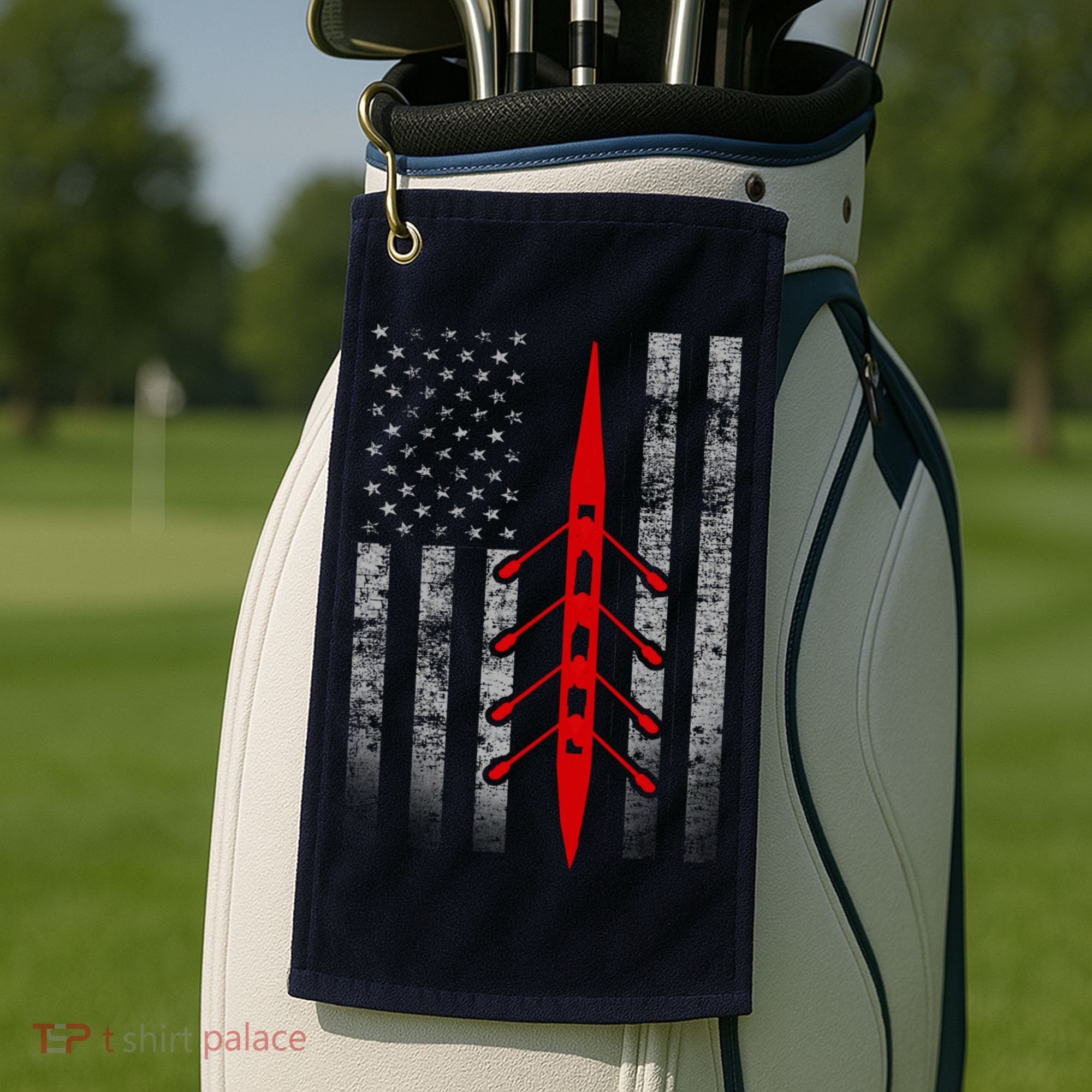 Rowing Flag Hoodie - Rowing Boat Flag Hooded Golf Towel