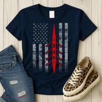 Rowing Flag Hoodie - Rowing Boat Flag Hooded Women's T-Shirt thumb 3
