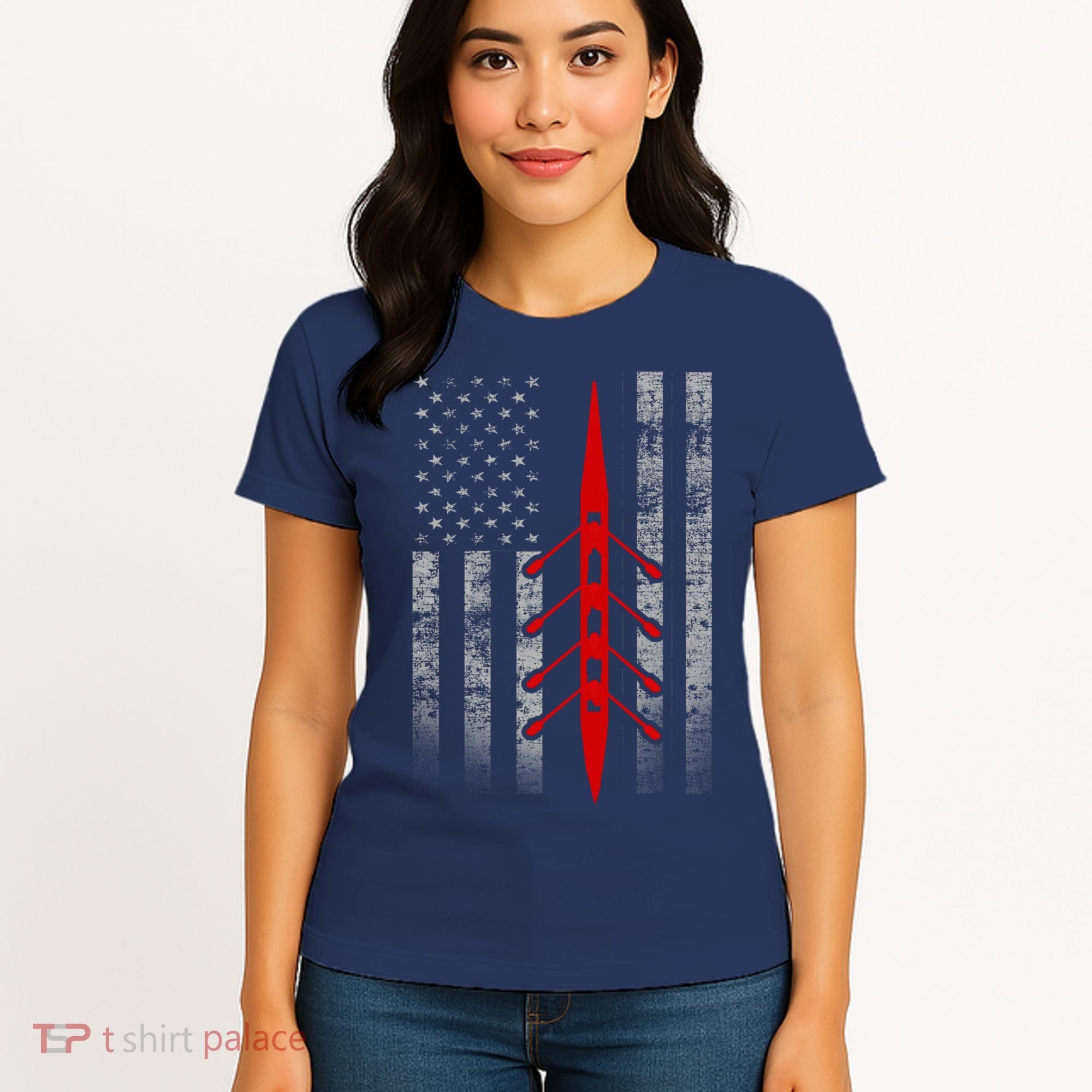 Rowing Flag Hoodie - Rowing Boat Flag Hooded Women's T-Shirt