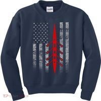 Rowing Flag Hoodie - Rowing Boat Flag Hooded Kids Sweatshirt thumb 0