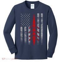 Rowing Flag Hoodie - Rowing Boat Flag Hooded Kids Long Sleeve Shirt thumb 0