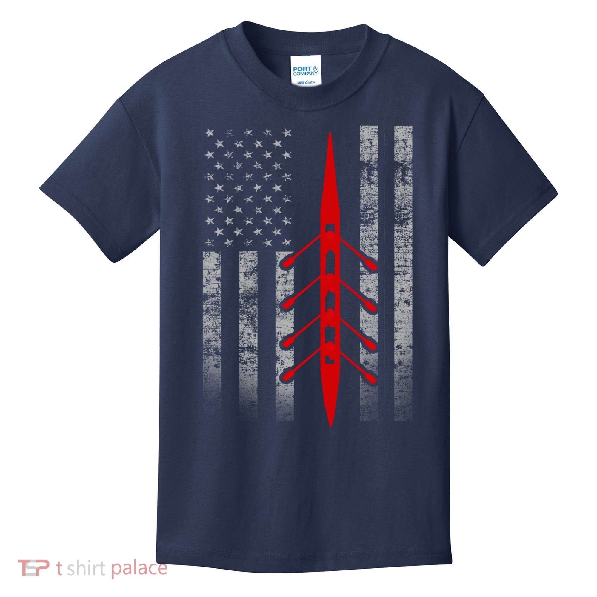 Rowing Flag Hoodie - Rowing Boat Flag Hooded Kids T-Shirt