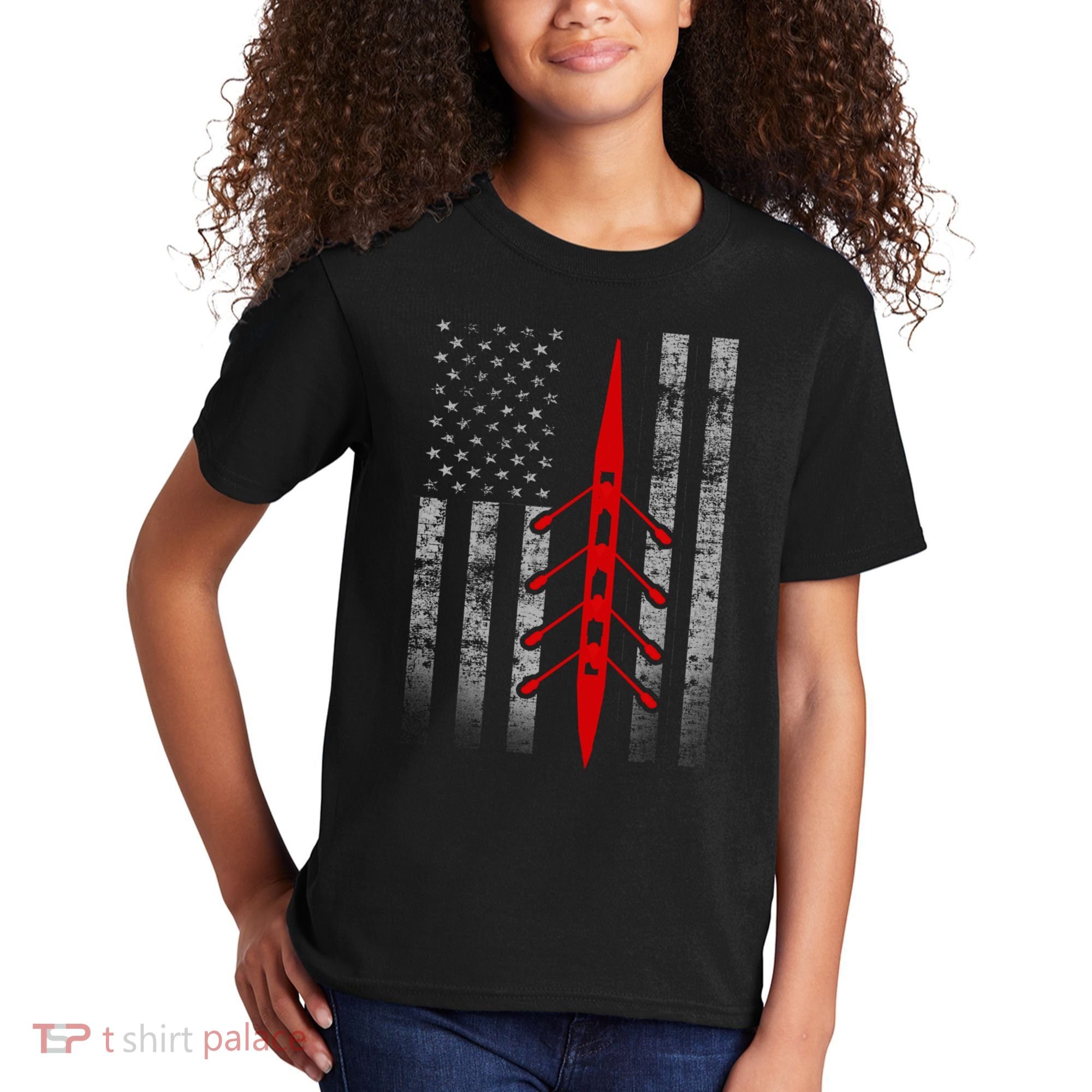 Rowing Flag Hoodie - Rowing Boat Flag Hooded Kids T-Shirt