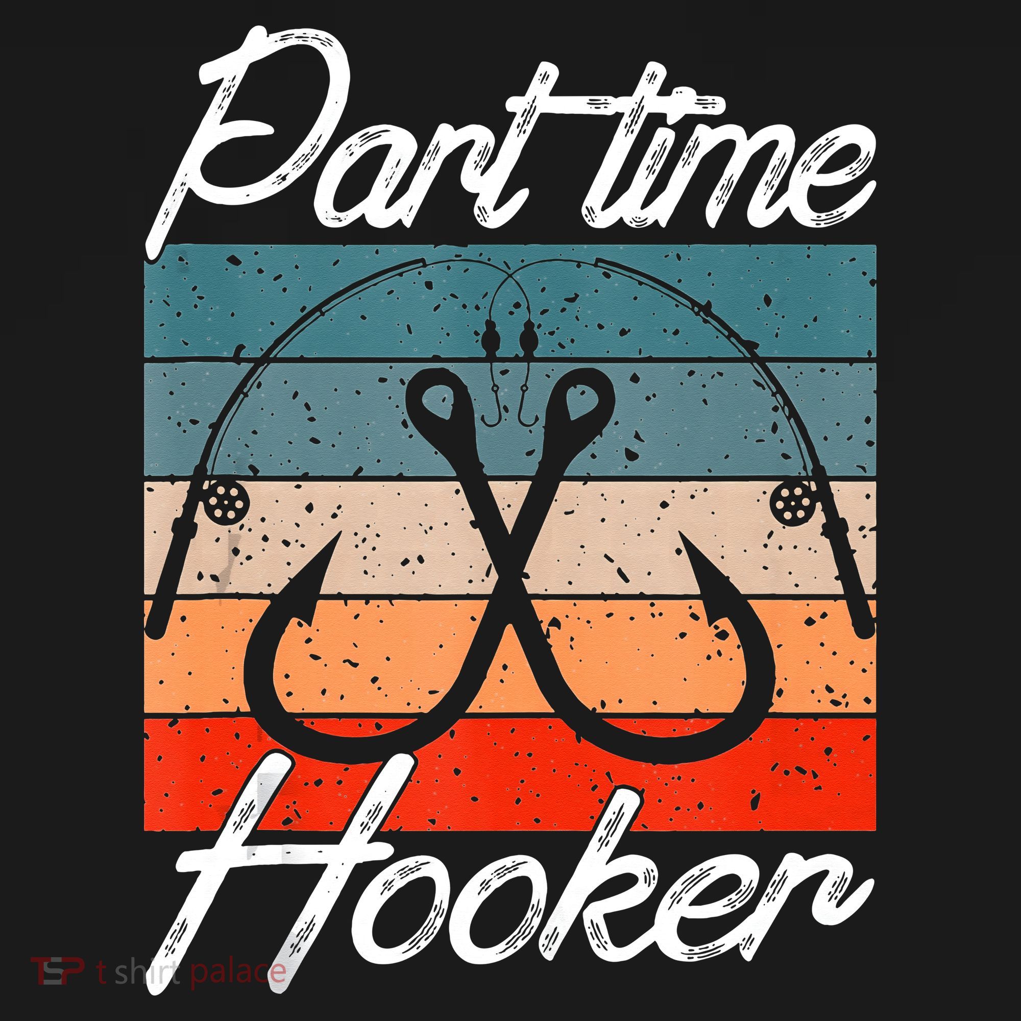 Retro Fishing Hooks Part Time Hooker Apron