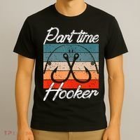 Retro Fishing Hooks Part Time Hooker T-Shirt thumb 3