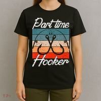 Retro Fishing Hooks Part Time Hooker T-Shirt thumb 4