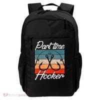 Retro Fishing Hooks Part Time Hooker Backpack thumb 0