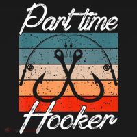 Retro Fishing Hooks Part Time Hooker Backpack thumb 2