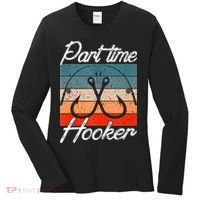Retro Fishing Hooks Part Time Hooker Women's Long Sleeve Shirt thumb 0