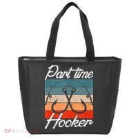 Retro Fishing Hooks Part Time Hooker Tote Bag thumb 0