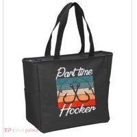 Retro Fishing Hooks Part Time Hooker Tote Bag thumb 2