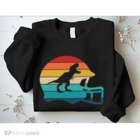 Retro Football Helmet Dinosaur T Rex Jersey Women Sweatshirt thumb 2