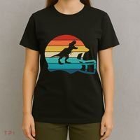 Retro Football Helmet Dinosaur T Rex Jersey Women T-Shirt thumb 4