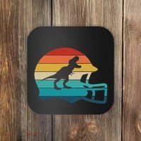 Retro Football Helmet Dinosaur T Rex Jersey Women Coaster thumb 0