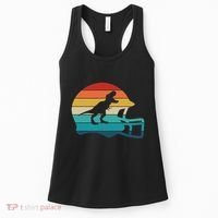 Retro Football Helmet Dinosaur T Rex Jersey Women Women's Tank Top thumb 0
