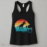 Retro Football Helmet Dinosaur T Rex Jersey Women Women's Tank Top thumb 3