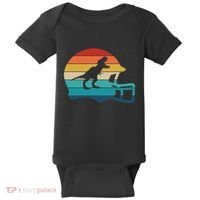 Retro Football Helmet Dinosaur T Rex Jersey Women Baby Bodysuit thumb 0