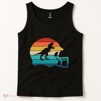 Retro Football Helmet Dinosaur T Rex Jersey Women Tank Top thumb 2