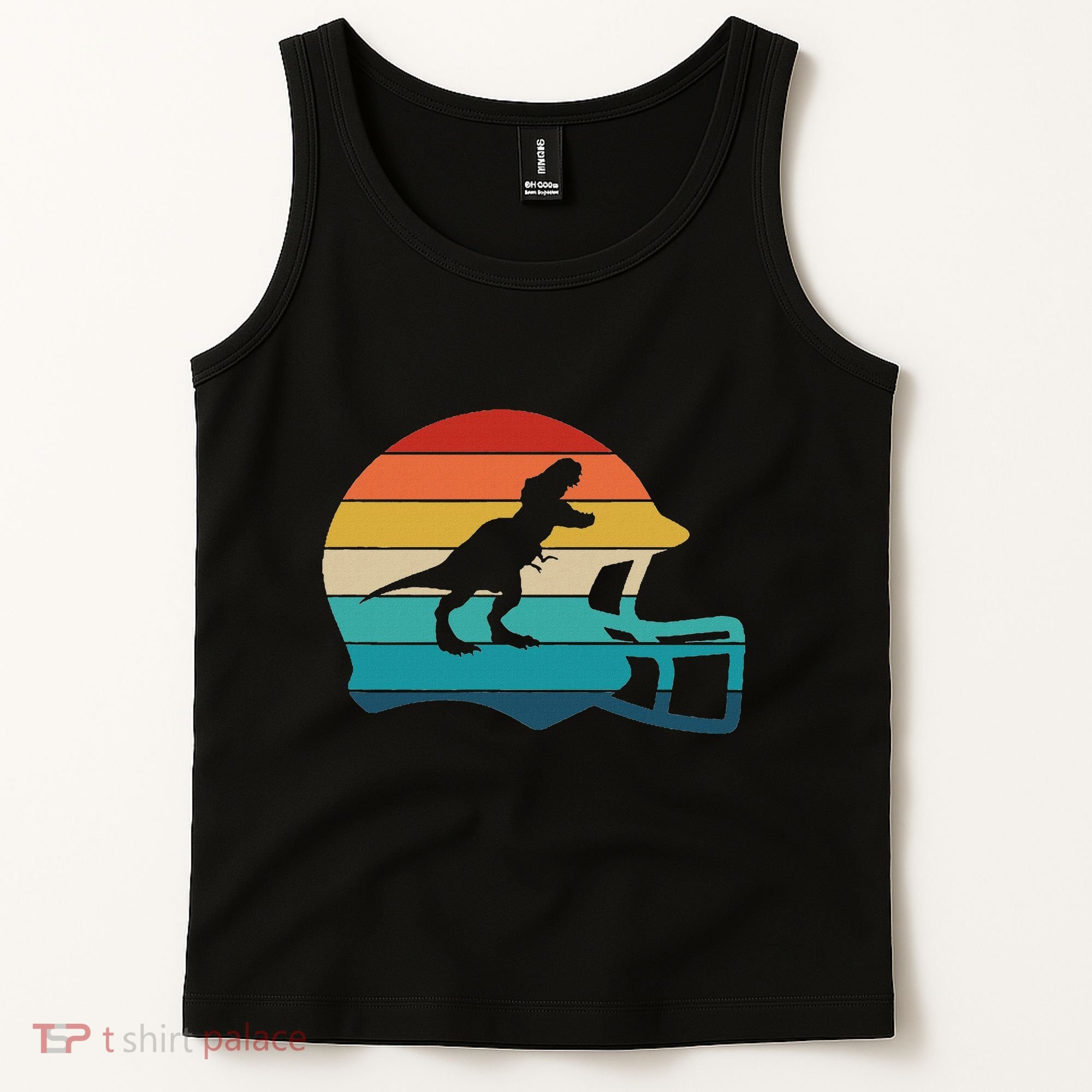 Retro Football Helmet Dinosaur T Rex Jersey Women Tank Top