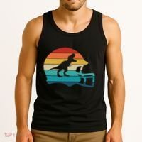 Retro Football Helmet Dinosaur T Rex Jersey Women Tank Top thumb 3