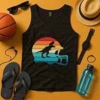 Retro Football Helmet Dinosaur T Rex Jersey Women Tank Top thumb 4
