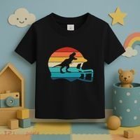 Retro Football Helmet Dinosaur T Rex Jersey Women Toddler T-Shirt thumb 3