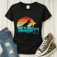 Retro Football Helmet Dinosaur T Rex Jersey Women Women's T-Shirt thumb 3