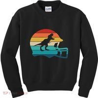 Retro Football Helmet Dinosaur T Rex Jersey Women Kids Sweatshirt thumb 0
