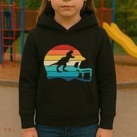 Retro Football Helmet Dinosaur T Rex Jersey Women Kids Hoodie thumb 3