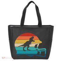 Retro Football Helmet Dinosaur T Rex Jersey Women Tote Bag thumb 0