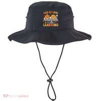 Retro Fall In Love With Learning Autumn Pumpkin Teacher Bucket Hat thumb 0