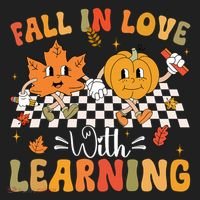Retro Fall In Love With Learning Autumn Pumpkin Teacher Beanie thumb 2