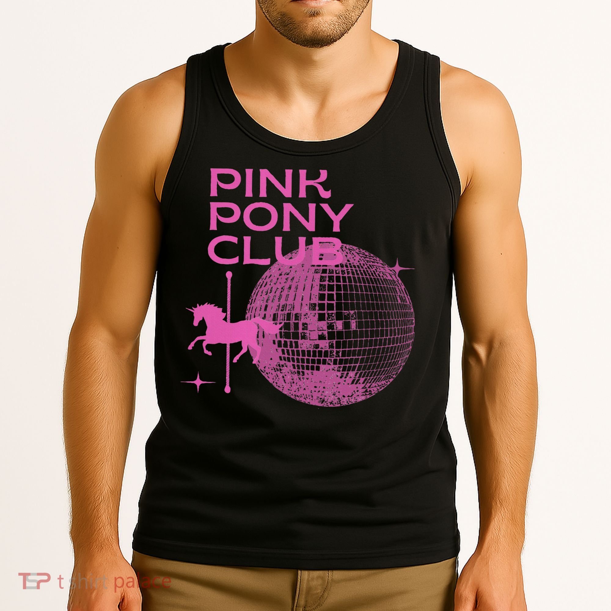 Retro Funny IM Gonna Keep On Dancing Pink Pony Clubs Disco Tank Top