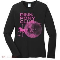 Retro Funny IM Gonna Keep On Dancing Pink Pony Clubs Disco Women's Long Sleeve Shirt thumb 0