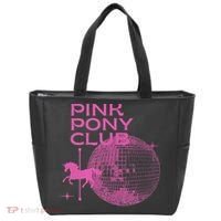 Retro Funny IM Gonna Keep On Dancing Pink Pony Clubs Disco Tote Bag thumb 0