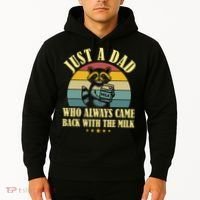 Racoon Father Just A Dad Who Always Came Back With The Milk  Hoodie thumb 2
