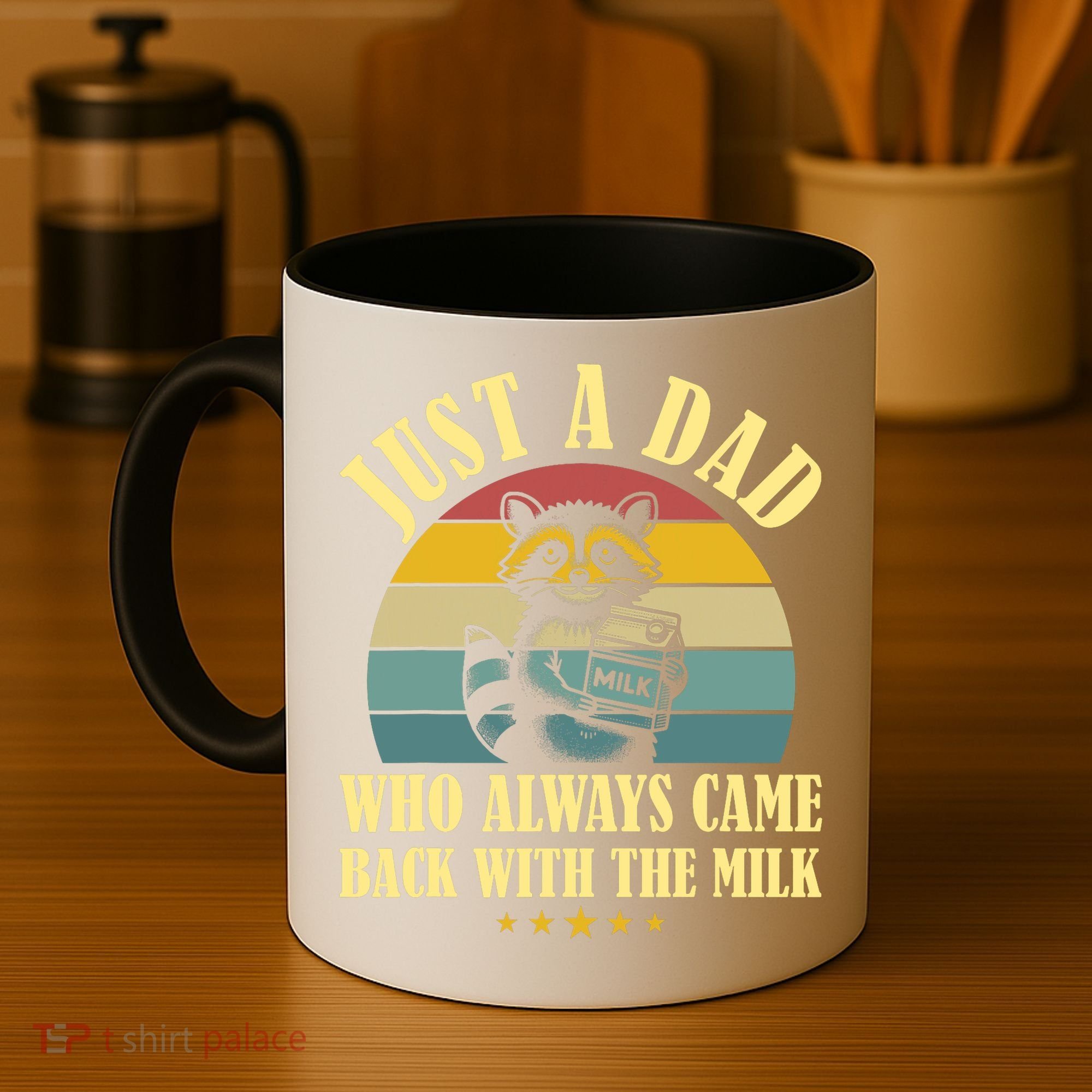 Racoon Father Just A Dad Who Always Came Back With The Milk  Coffee Mug