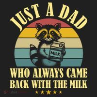 Racoon Father Just A Dad Who Always Came Back With The Milk  Hat thumb 2