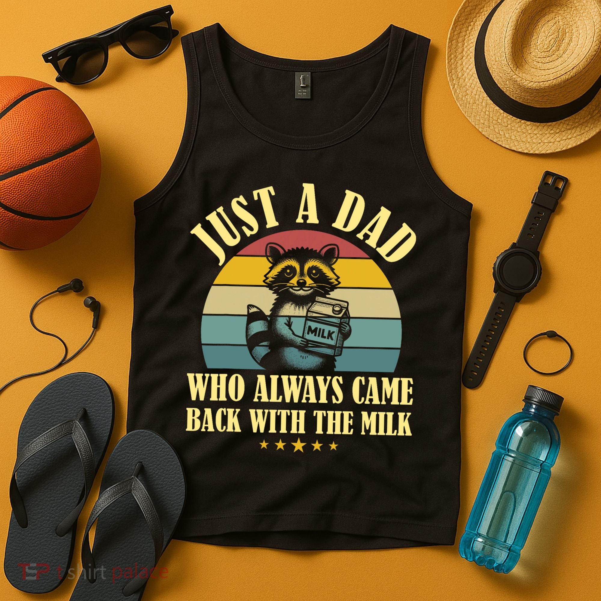 Racoon Father Just A Dad Who Always Came Back With The Milk  Tank Top
