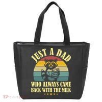 Racoon Father Just A Dad Who Always Came Back With The Milk  Tote Bag thumb 0