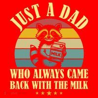 Racoon Father Just A Dad Who Always Came Back With The Milk  Santa Hat thumb 1
