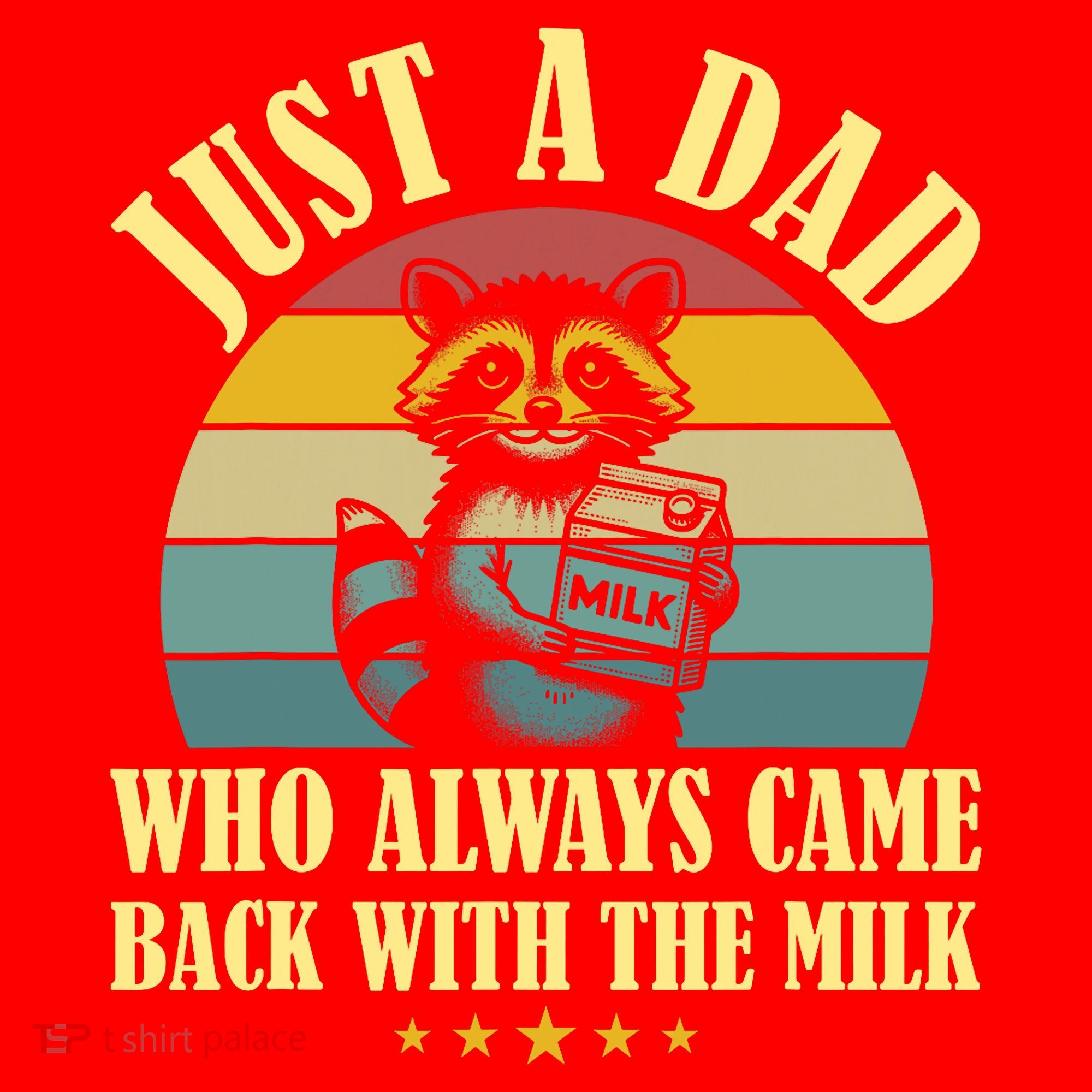 Racoon Father Just A Dad Who Always Came Back With The Milk  Santa Hat