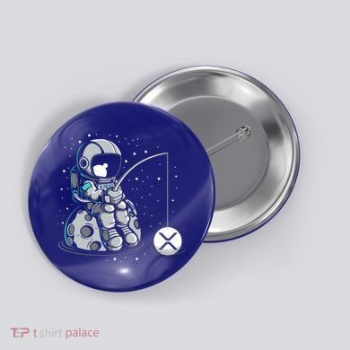 Ripple Fishing Krypto Bullrun Xrp Token Rich Millionaire Gift Button
