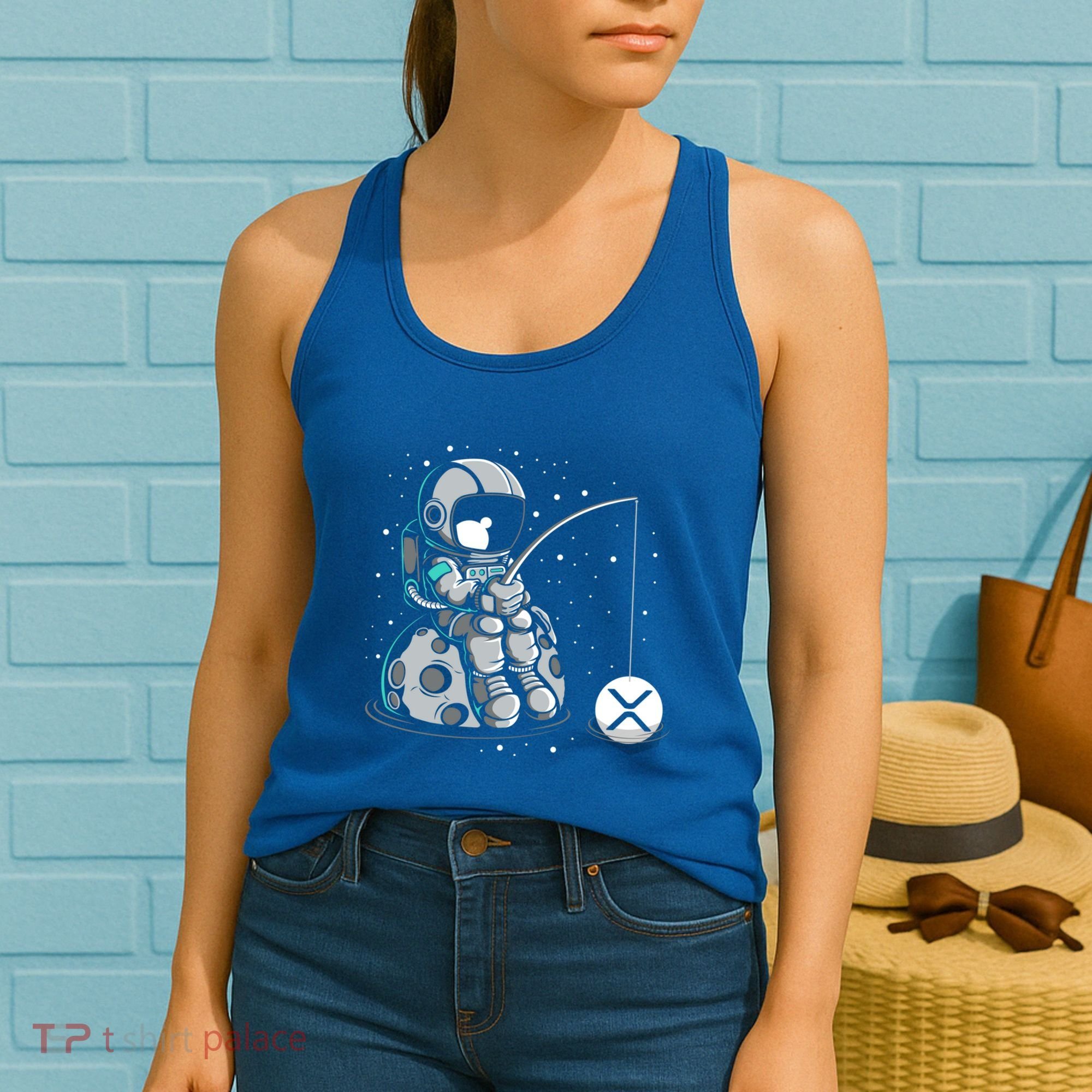 Ripple Fishing Krypto Bullrun Xrp Token Rich Millionaire Gift Women's Tank Top