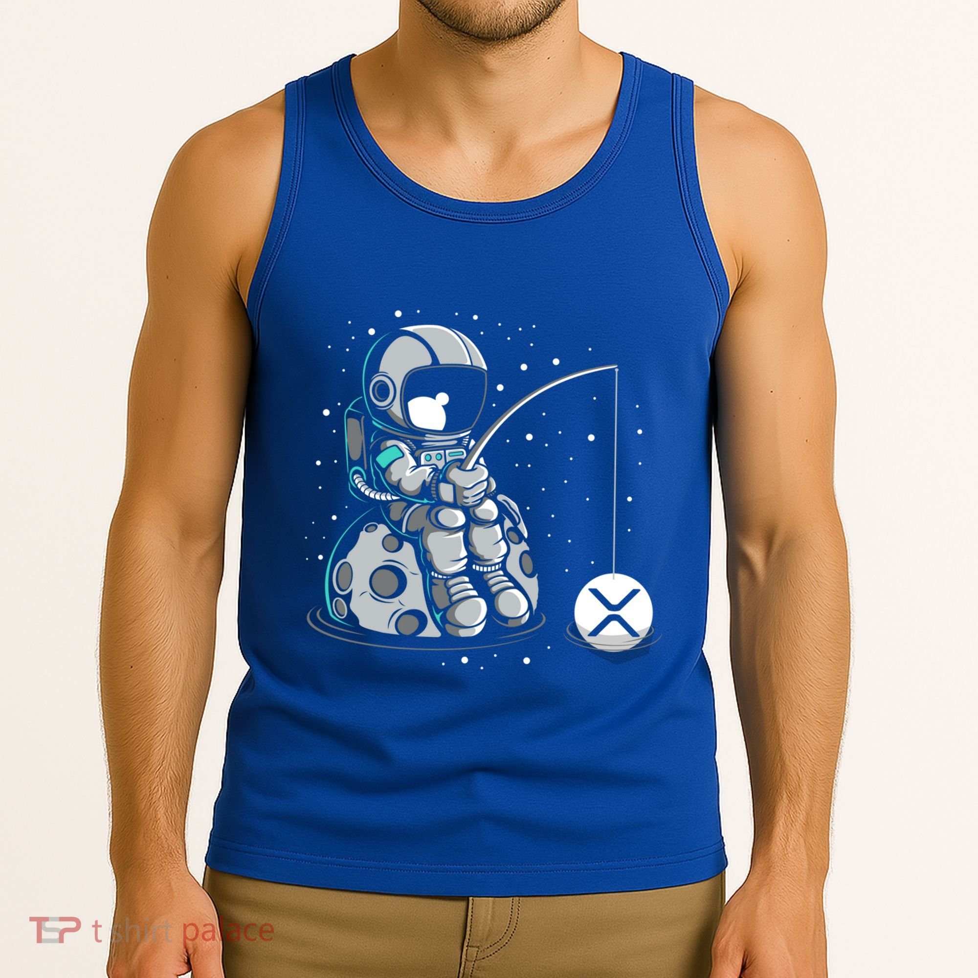 Ripple Fishing Krypto Bullrun Xrp Token Rich Millionaire Gift Tank Top