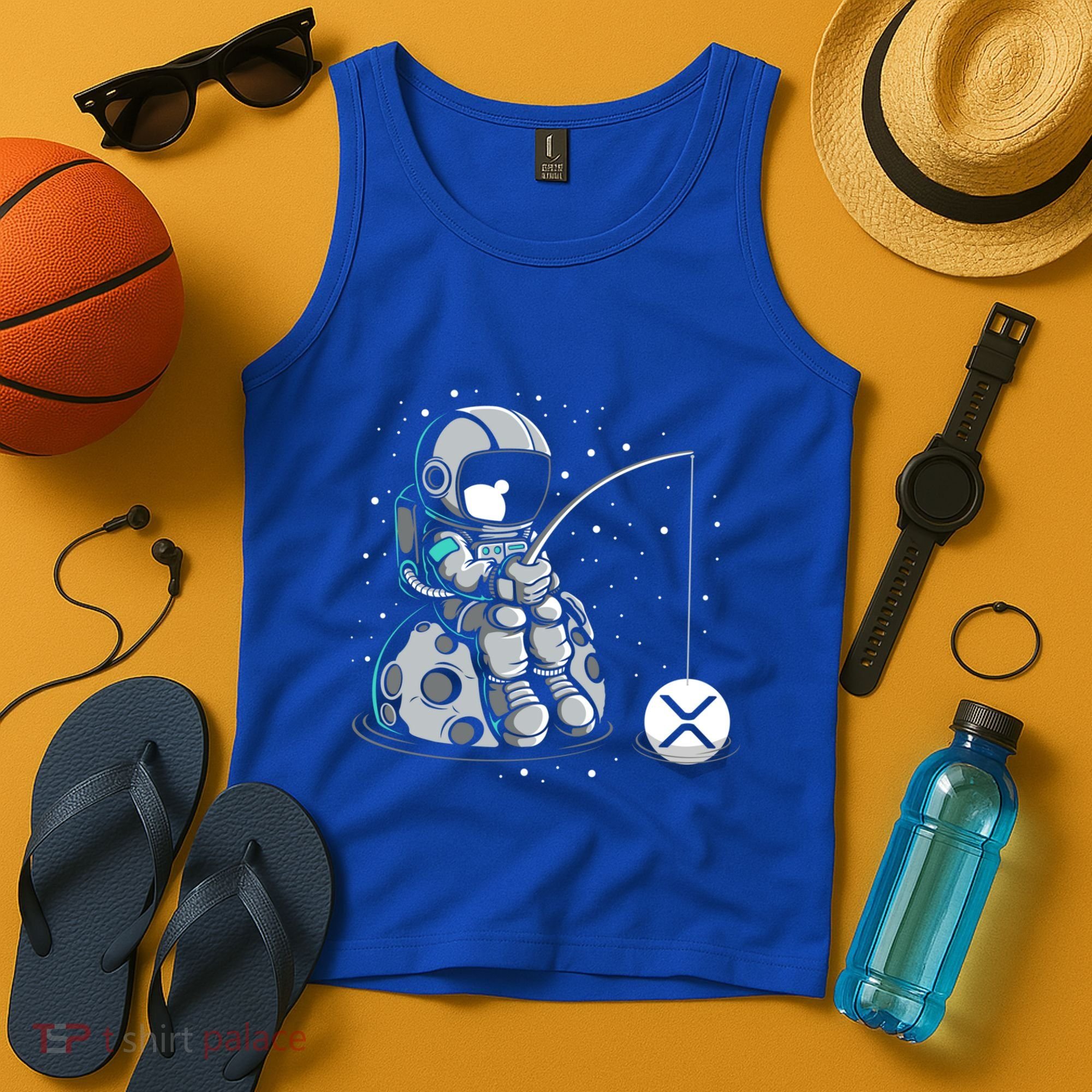 Ripple Fishing Krypto Bullrun Xrp Token Rich Millionaire Gift Tank Top