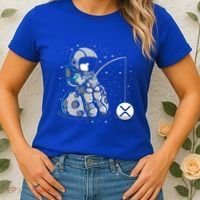 Ripple Fishing Krypto Bullrun Xrp Token Rich Millionaire Gift Women's T-Shirt thumb 2